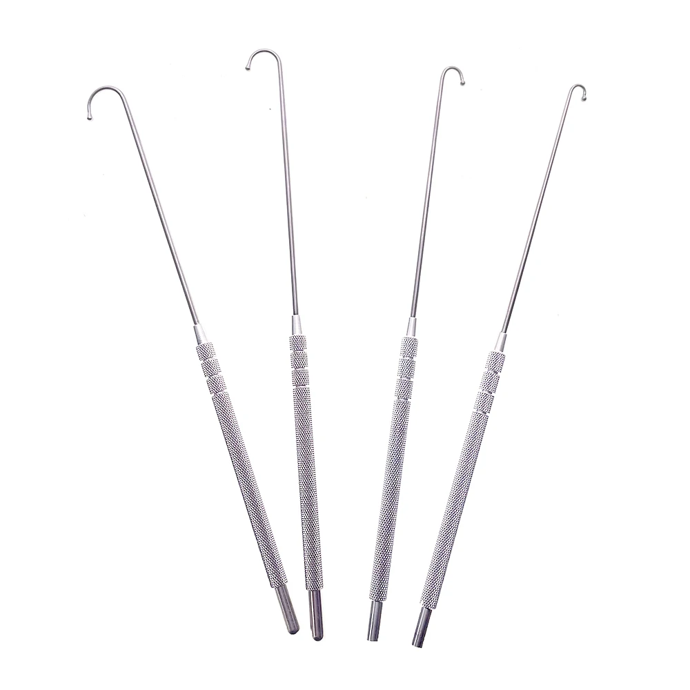 Pet Spay Snook Hook Animal Ovaries Removal Hook Vet Ovariectomy Dogs Cats Surgical Instruments Ball Type 6mm 8mm 10mm 12mm 1PCS