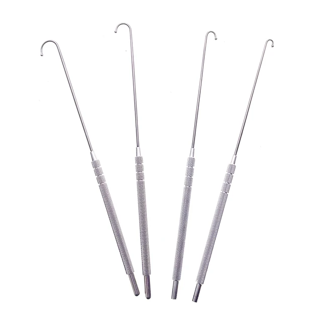 Pet Spay Snook Hook Animal Ovaries Removal Hook Vet Ovariectomy Dogs Cats Surgical Instruments Ball Type 6mm 8mm 10mm 12mm 1PCS