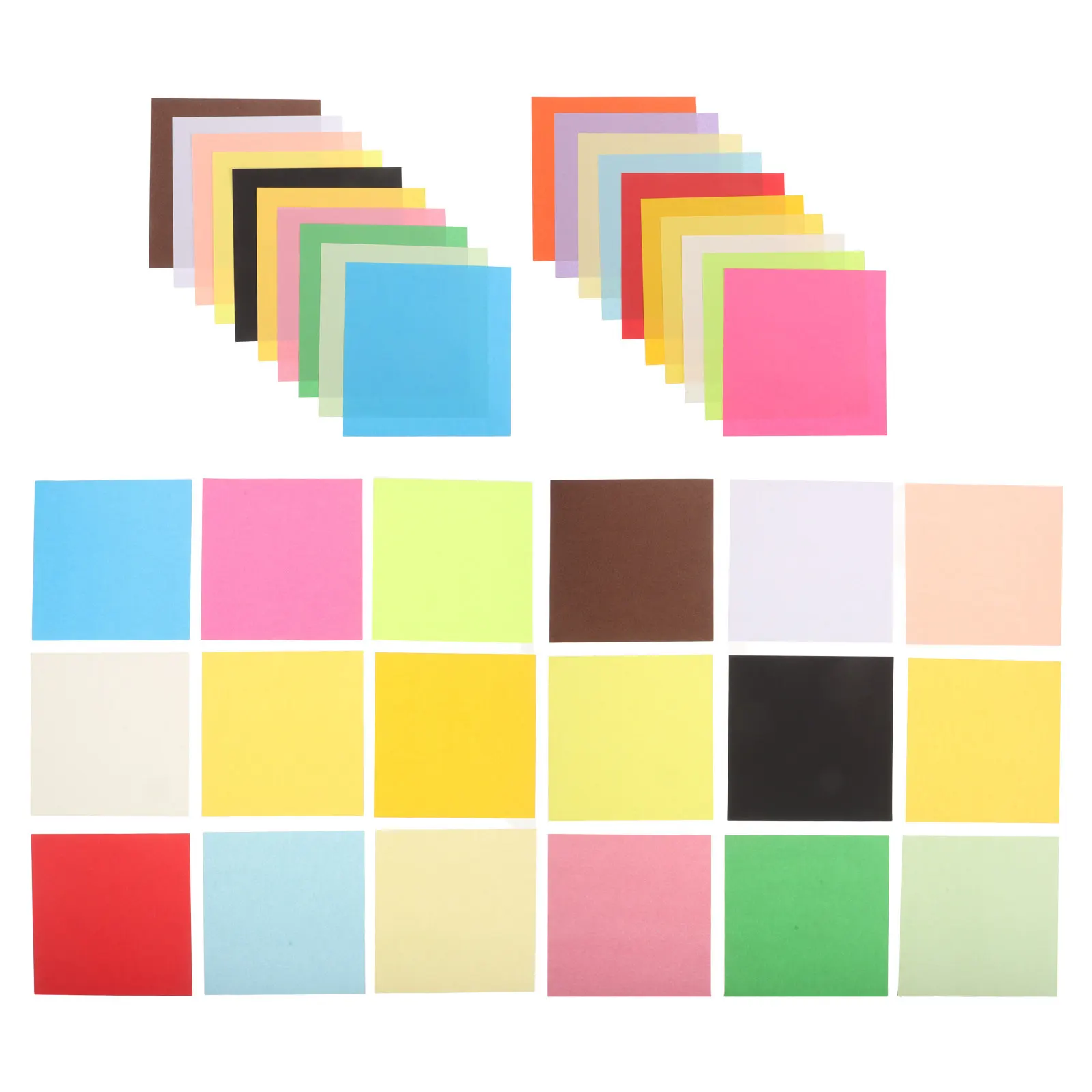 200Pcs Origami Folding Paper Bright Multicolor Square Sheets Double Sided 5.89 Inch Craft Paper for DIY Projects Beginners