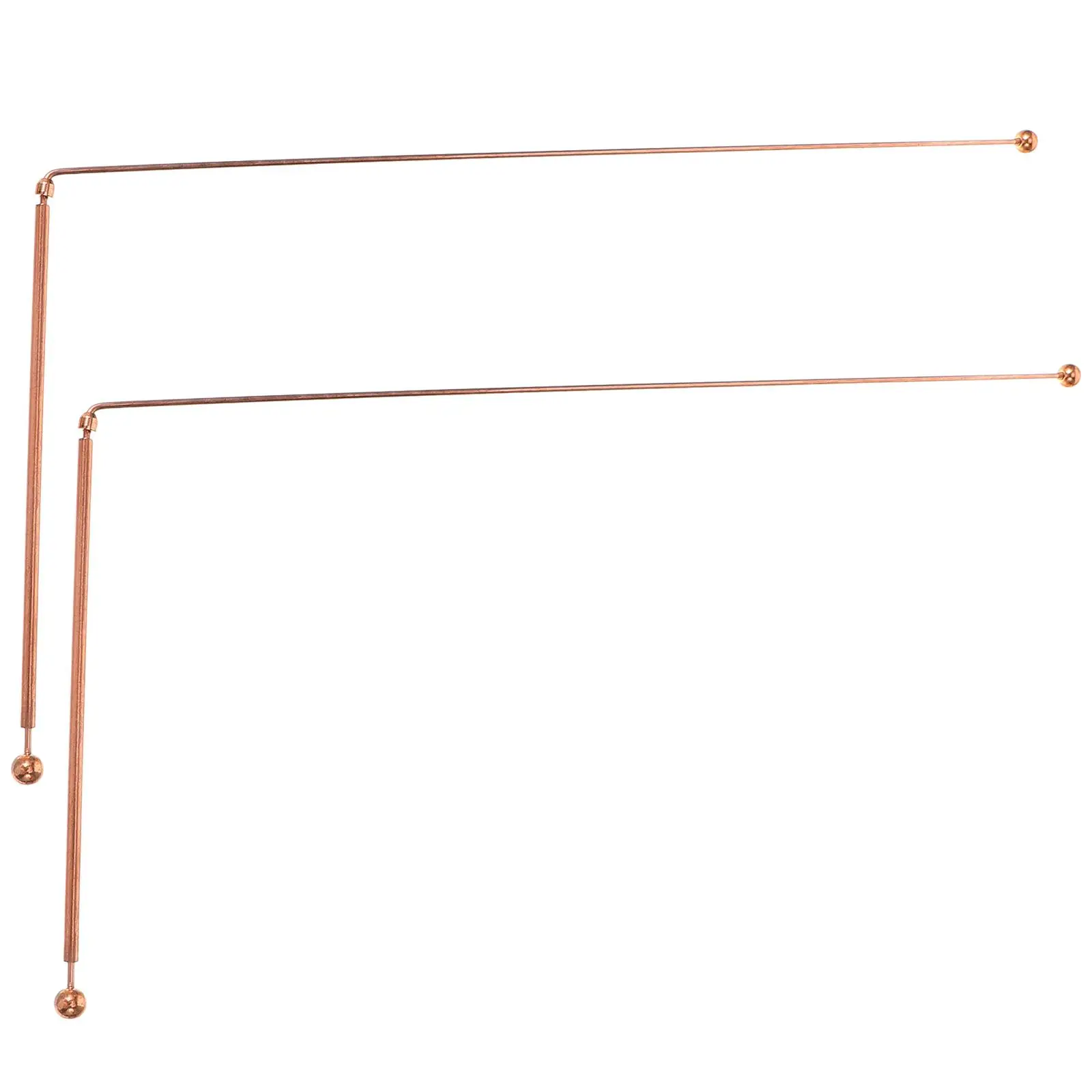 2 Pcs Copper Cave Stick Dowsing Pendulum Ornaments Divination Tools Divining Rod Portable Rods Metal