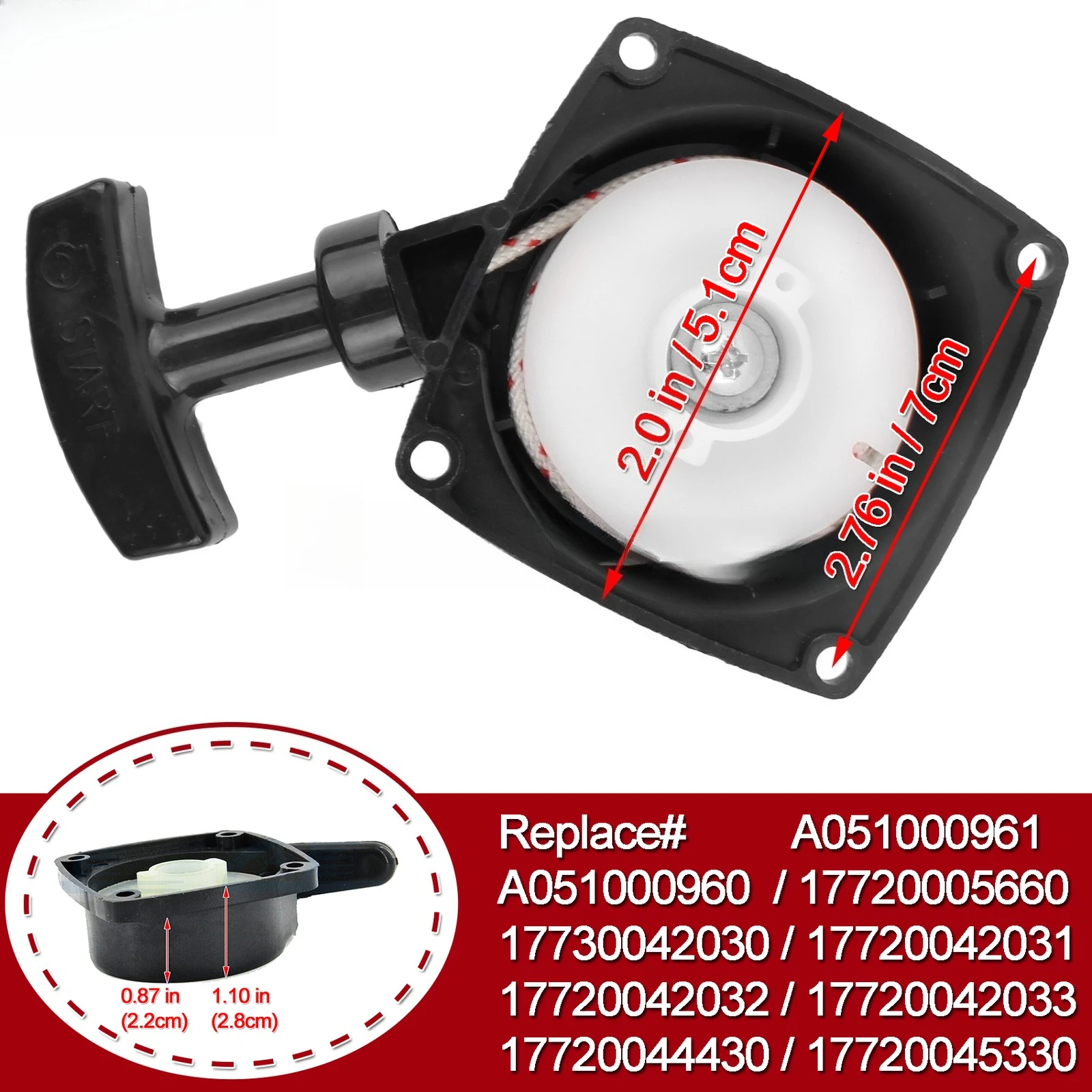 

Подходит для фена Echo ES PB 250 252 - ручной стартер с откатным механизмом 17720042031 17720042032 17720042033 17720042030