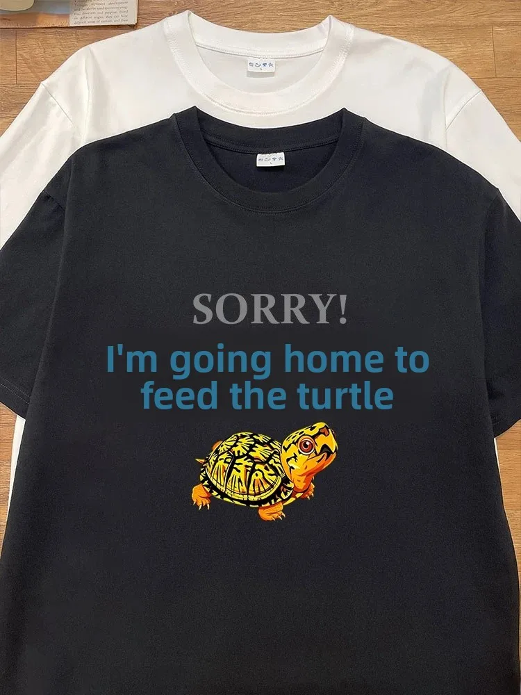 Unisex Comfortable Breathable Fitness T-Shirt Home to Feed Eastern Box Turtle Creative Casual Sporty Short Sleeve Tee