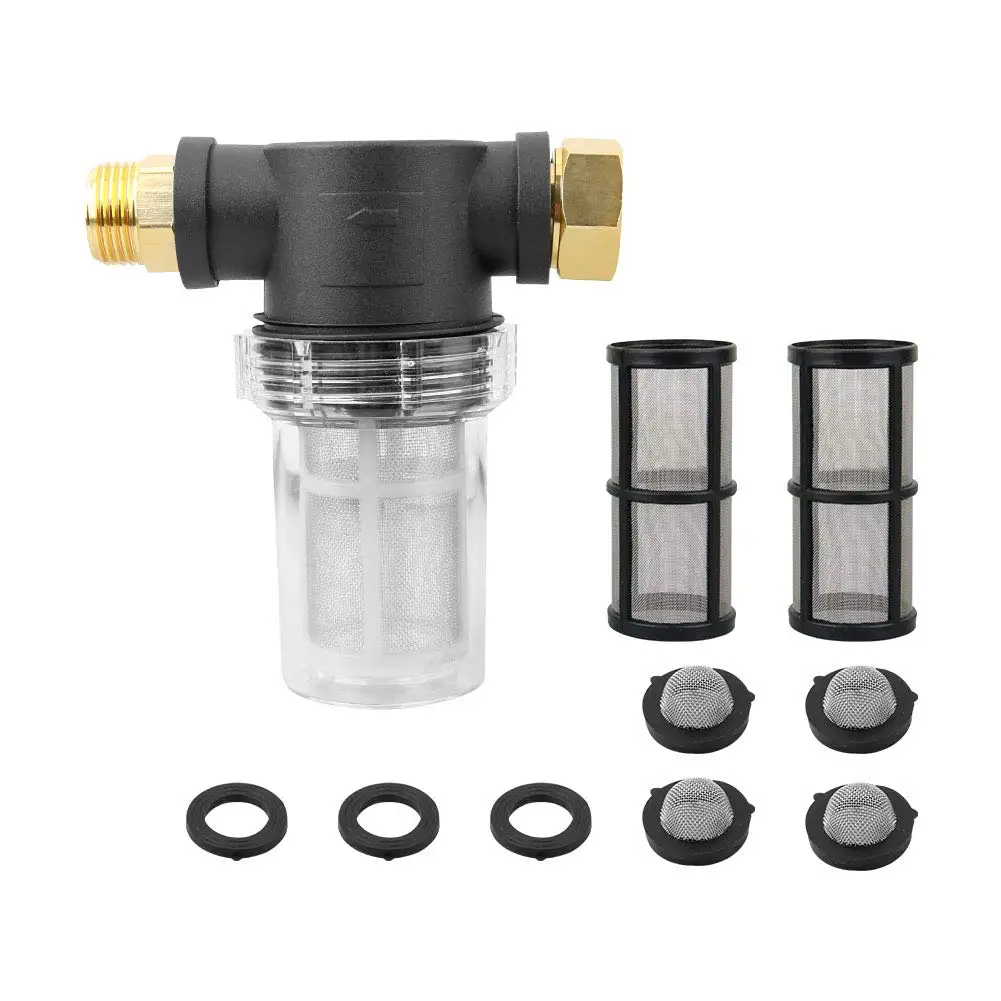 Car Wash Machine Inlet Filter Threaded Joint Garden Water Pipe American Standard Thread Car Wash Gun Filter Mesh Joint