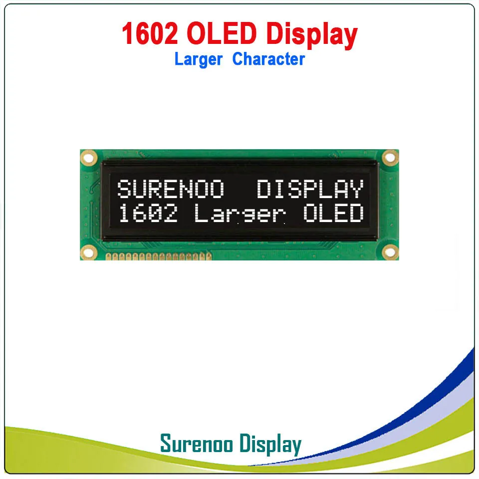 Real OLED Display, Larger 1602 162 Character LCD Module Screen LCM build-in WS0010, Support Serial SPI