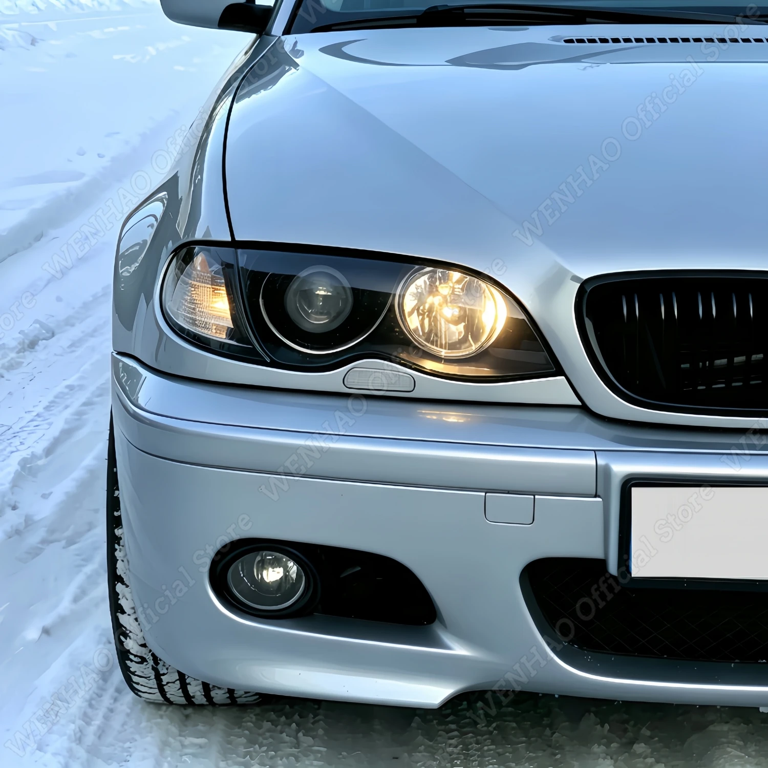 

Left/Right Front Headlight Lens Covers for BMW 3 Series E46 318i 320i 325i 4 Doors Sedan 2002-2005 Clear Headlamp Cover Shell