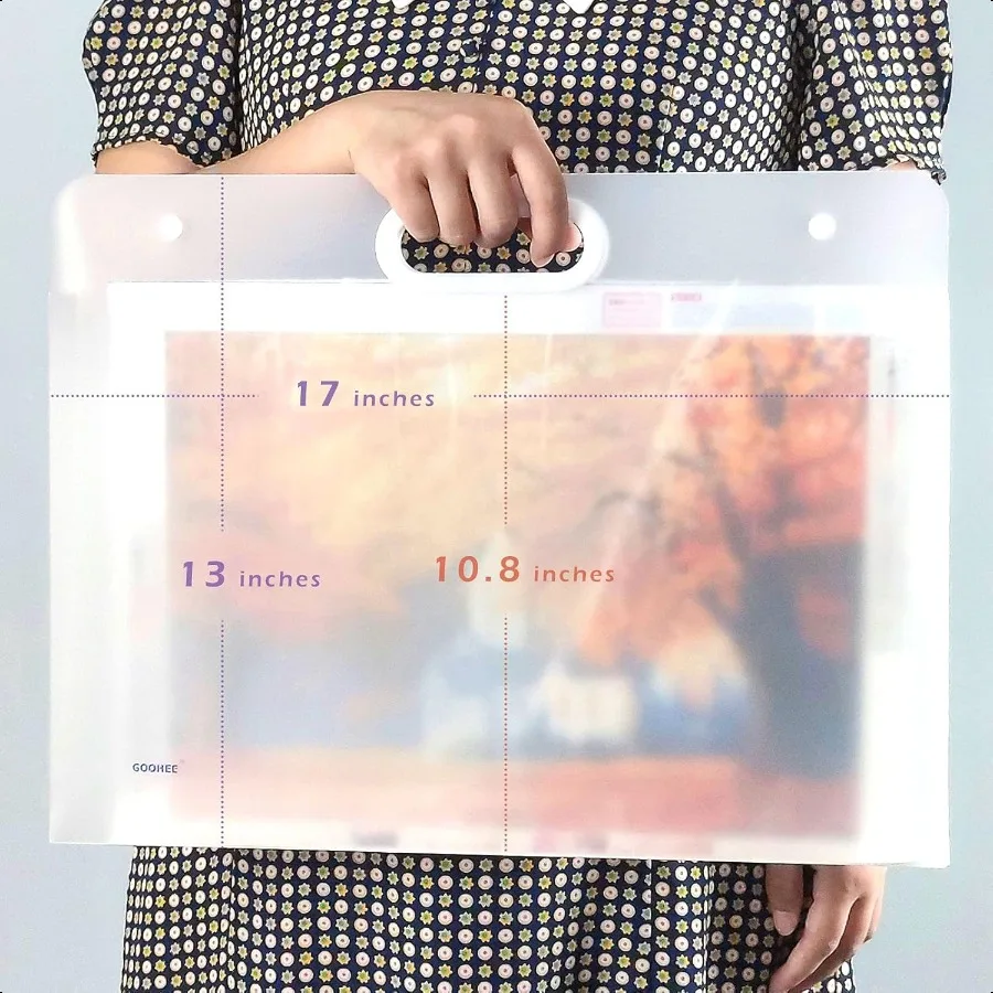 Art Portfolio Folder for Artwork 17 x 13 inches with Stiff Sides Solid Eugh Premium Diamond Painting Storage Containers Large P