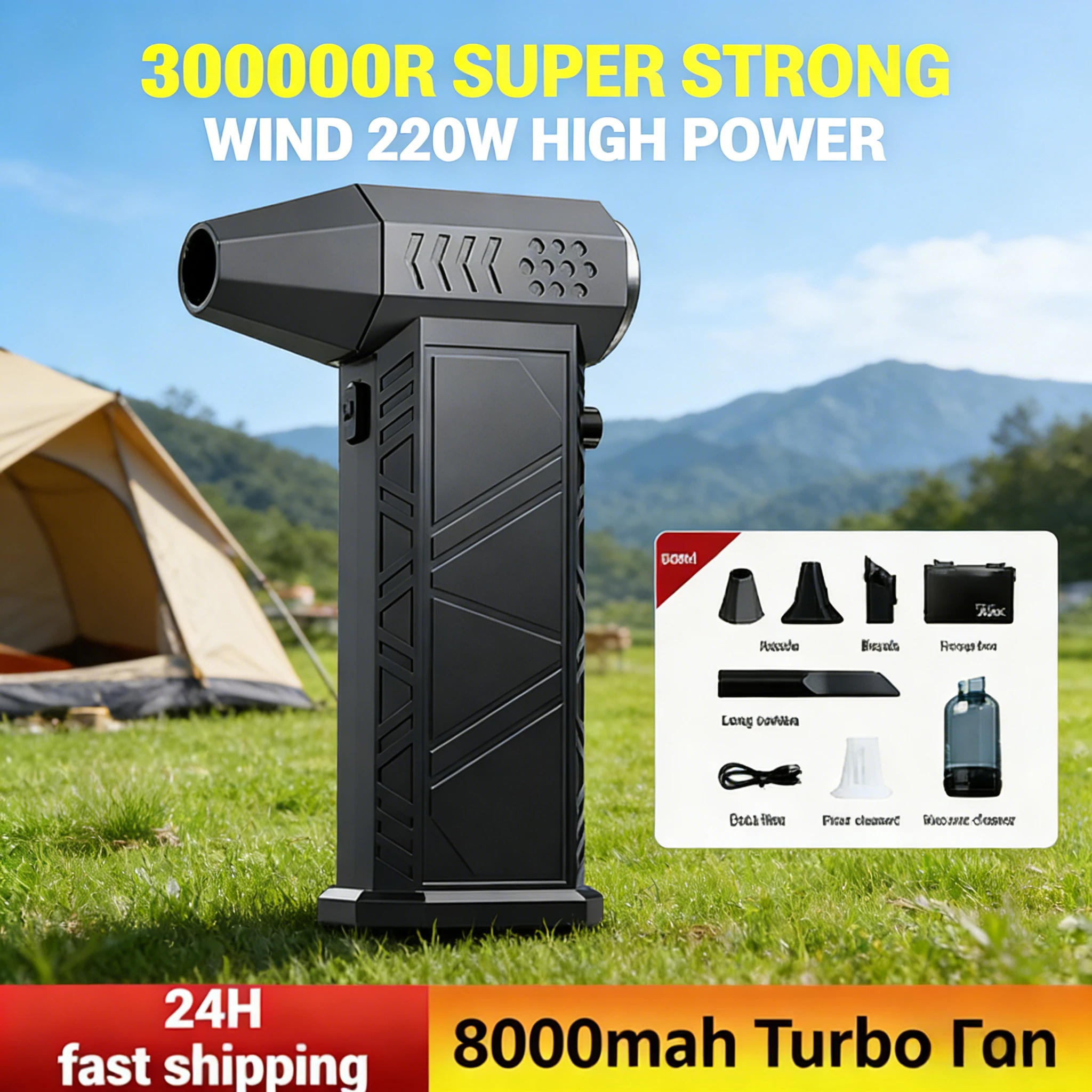 

Портативный электрический пылесос X9 с частотой 300 000 об/мин, перезаряжаемый | Обновленный турбинный вентилятор