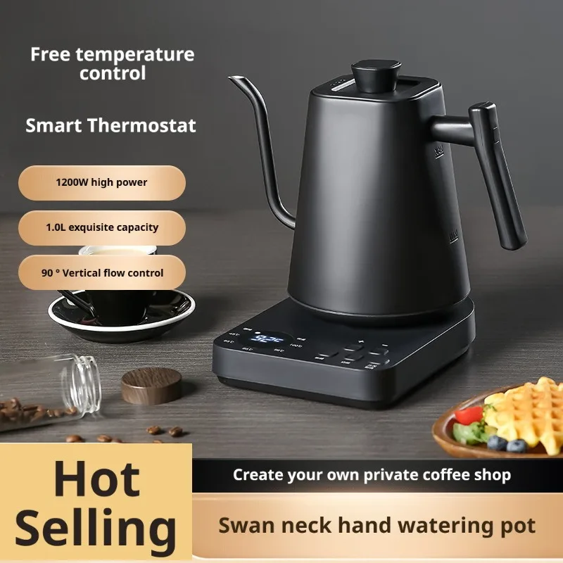 household-premium-electric-kettle-1l-110v-220v-1200w-304ss-liner-swan-neck-90°-pour-smart-display-auto-power-off-home-coffee-tea