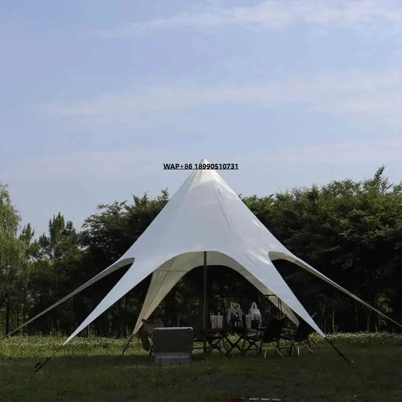 

40+ People Outdoor Waterproof Heavy Duty Big Portable Steel Pole Strech Tent Sun Shade Party Event Shelter Canopy Camping Tarps