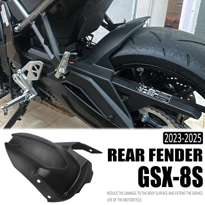 New Motorcycle Rear Hugger Mudguard Black Splash Extender Fender Guard For Suzuki GSX-8S GSX8S 2023-2025 GSX-8R GSX8R 2024 2025