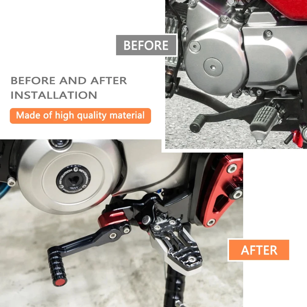 للدراجات النارية قابل للتعديل والعتاد شيفتر التحول دواسة الجبهة رافعة التحول أوتاد القرد 125 2018-2025 Monkey125 2024 القرد 125 2025 #5