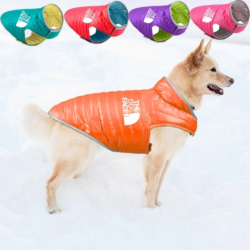 

Pet Clothes Dog Winter Warm Waterproof Clothes Reversible Dog clothing Down Jacket Reflective Dog clothing Winter Coat Pet Items