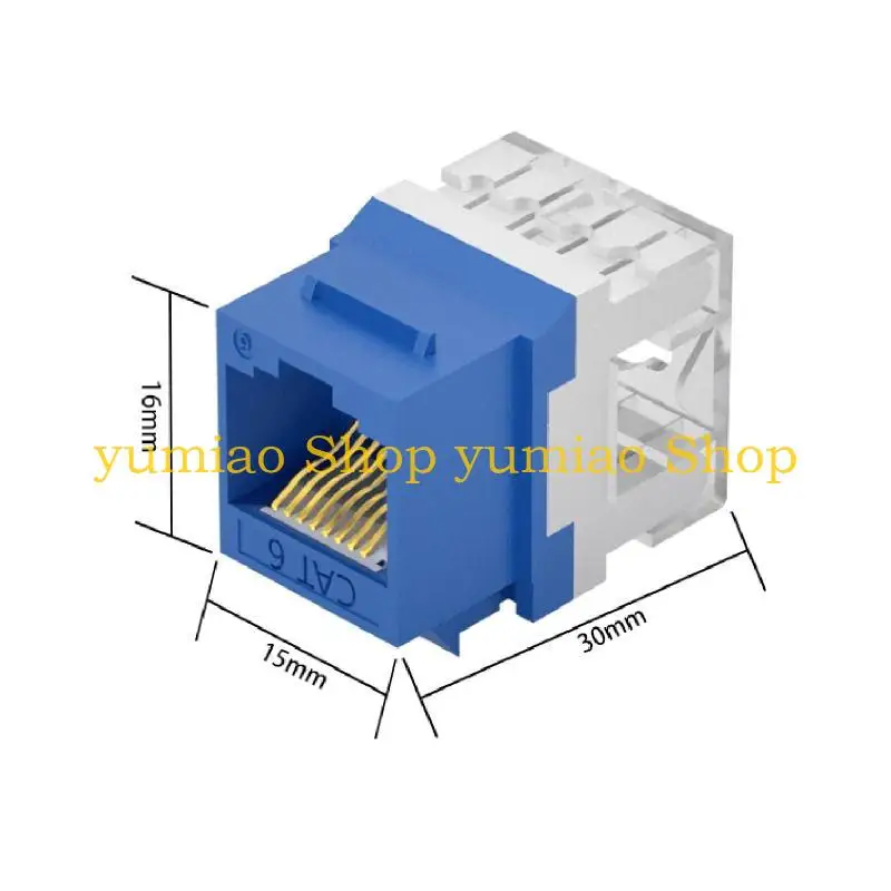 587B CAT6 RJ45 Keystone Female Coupler Insert Connector Socket Adapter Port for Wall Plate Outlet Panel White