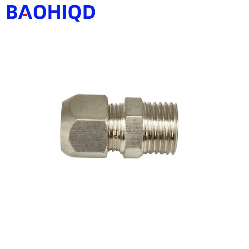 Brass Double Ferrule Compression Connector 6mm 8mm 10mm 12mm 14mm 16mm Tube to 1/8\