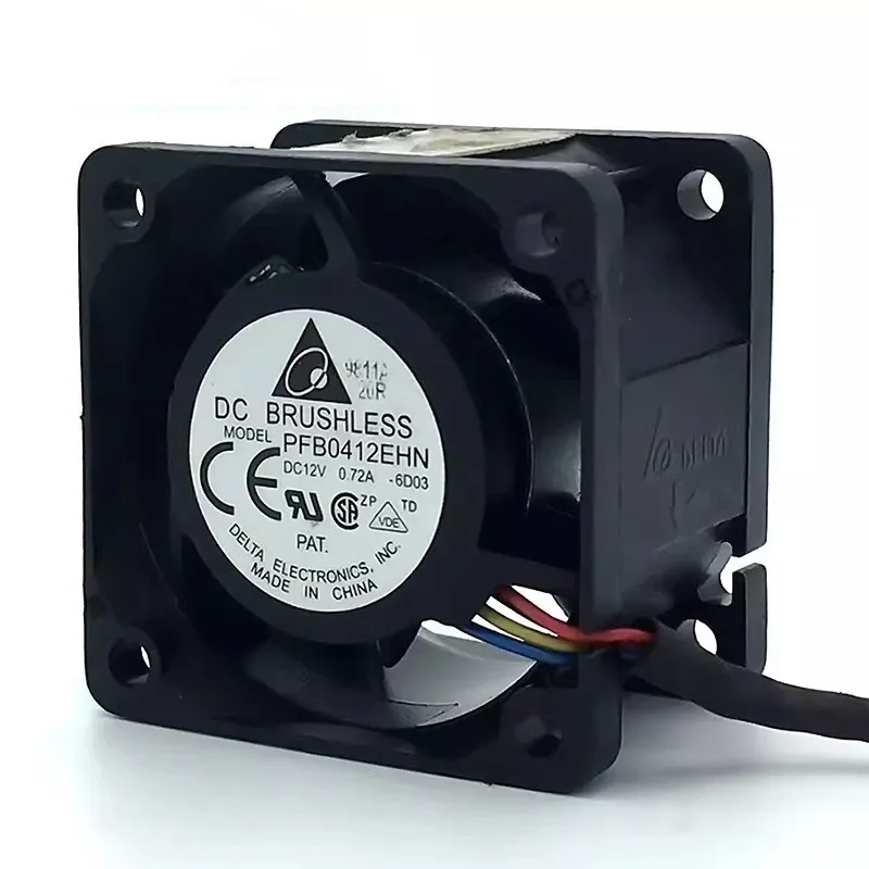 

Delta PFB0412EHN 4028 DC12V 0.72A 4CM 4-проводной двухшаровой охлаждающий вентилятор для