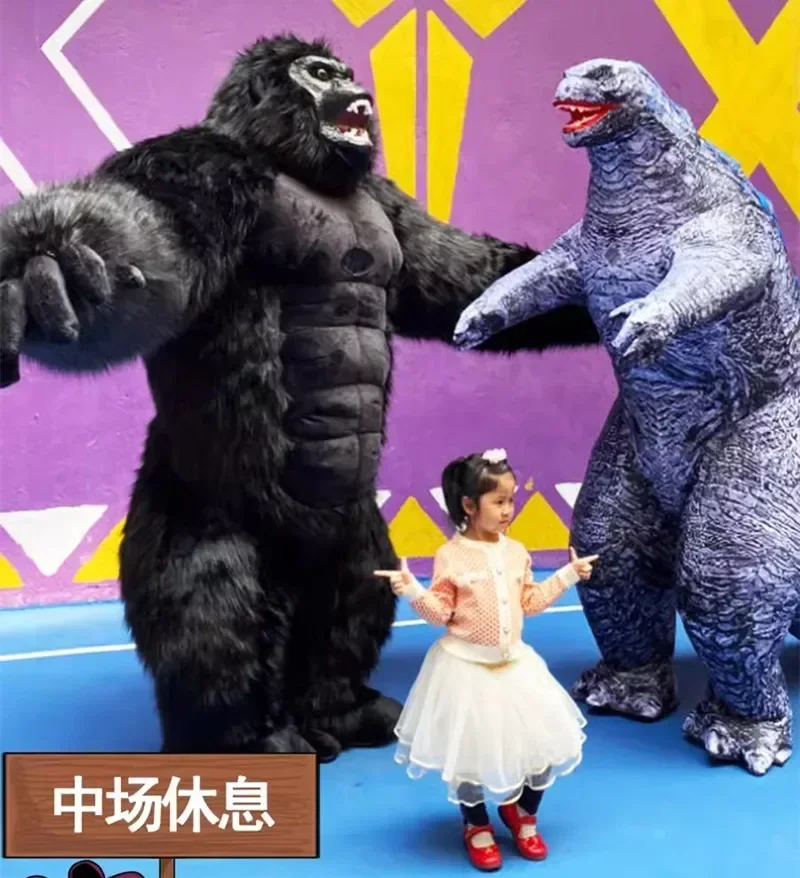 Disfraz inflable de monstruo y dinosaurio para Cosplay, muñeco de Gojira de 260cm, traje de Mascota de tela, vestido de fantasía para fiesta, publicidad, ceremonia, espectáculo