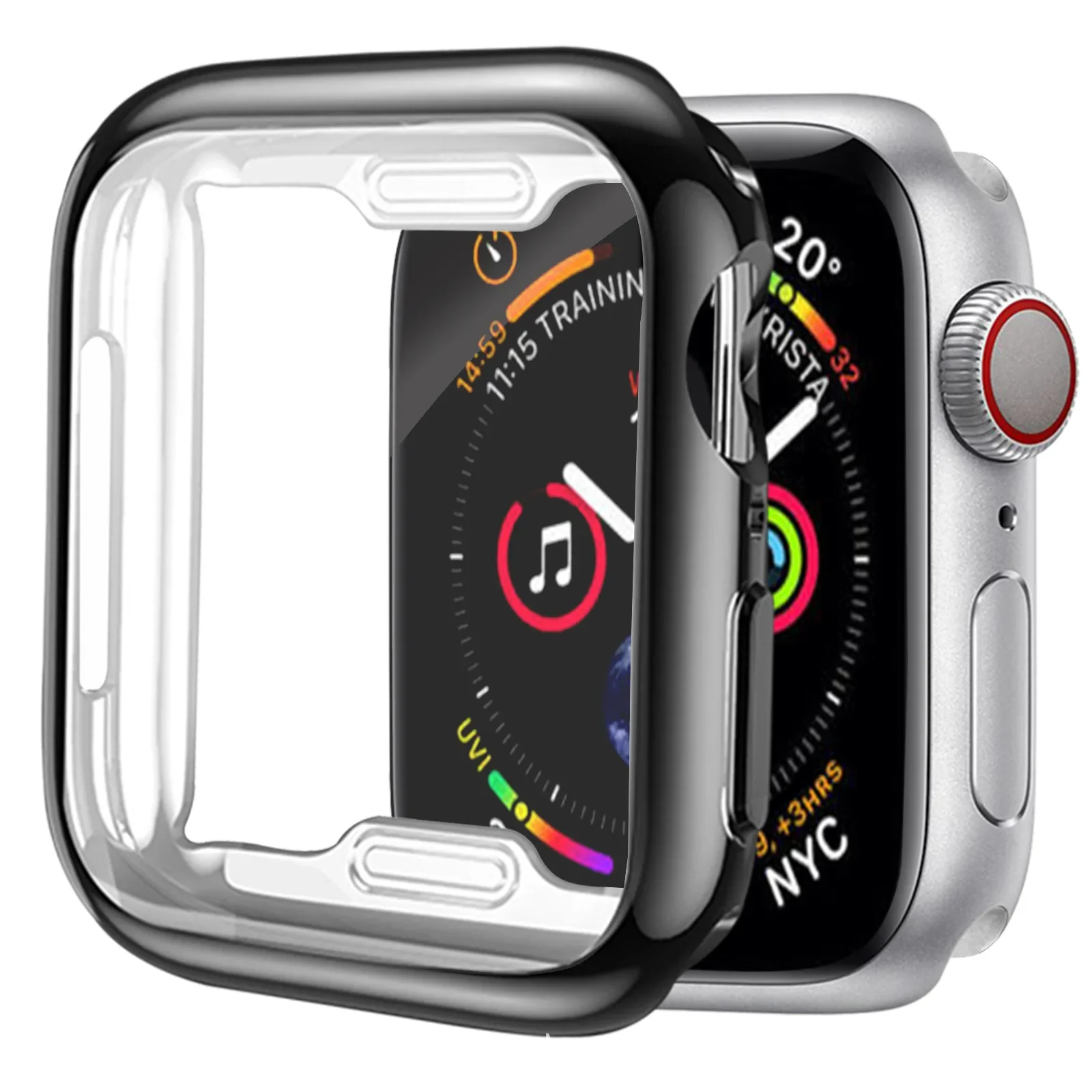 Cover For Apple Watch 1 2 3 38MM 42MM 360 Full Soft Clear TPU Screen Protector Case iWatch 9 8 7 6 SE 5 4 45MM 41MM 44MM 40MM