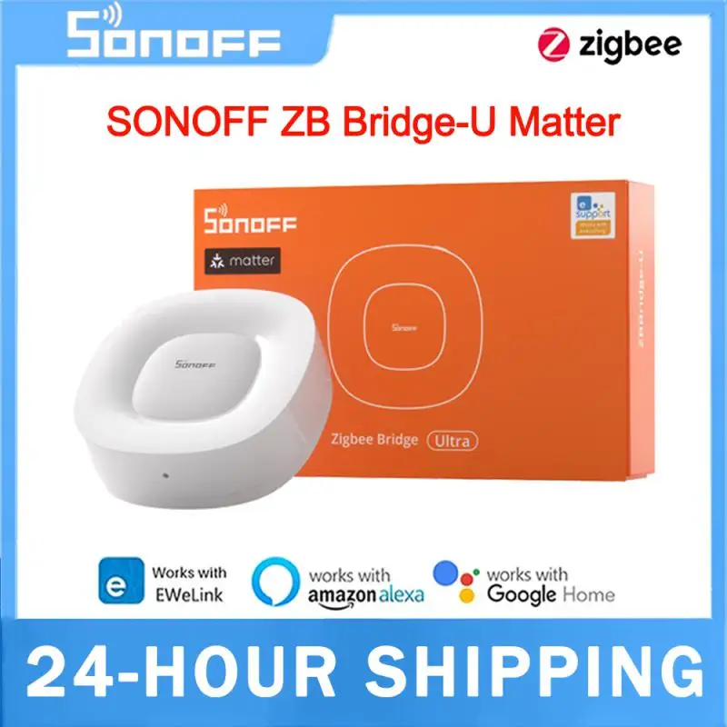 SONOFF ZB Bridge-U Zigbee 3.0 Matter Bridge Ultra Smart Home Security Scene Gateway EWeLink يعمل مع Alexa Google Home