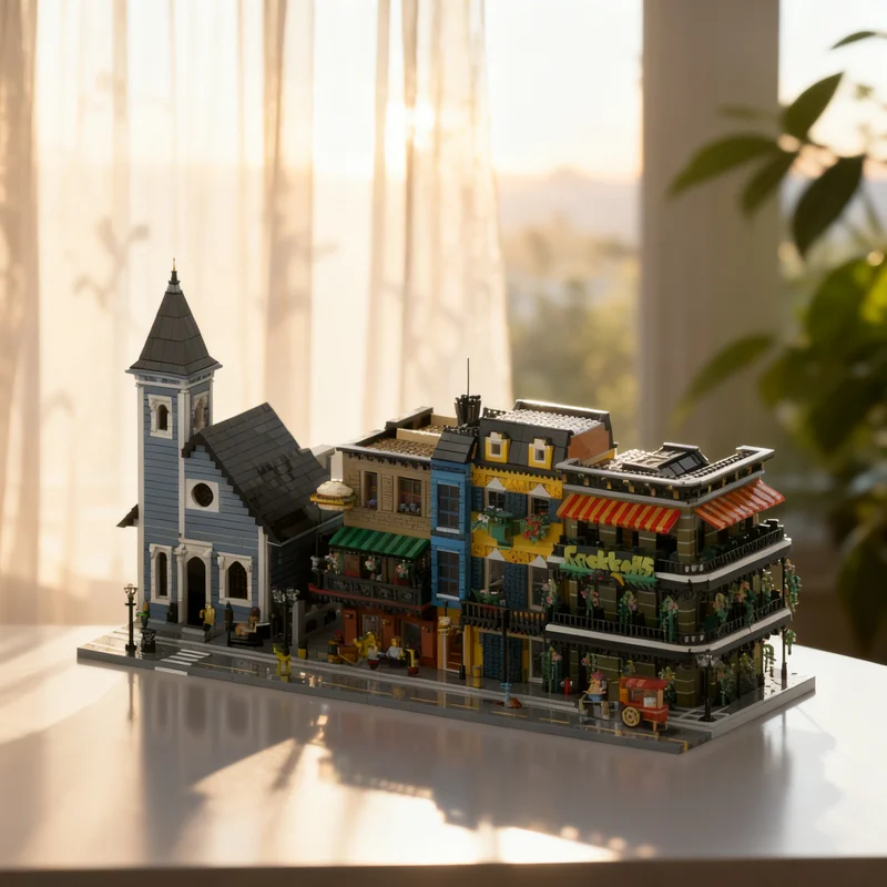 

15324pcs MOC French Quarter New Orleans Modular Streetscape Model Building Blocks Creative Display Gift Collectible Decor Kids