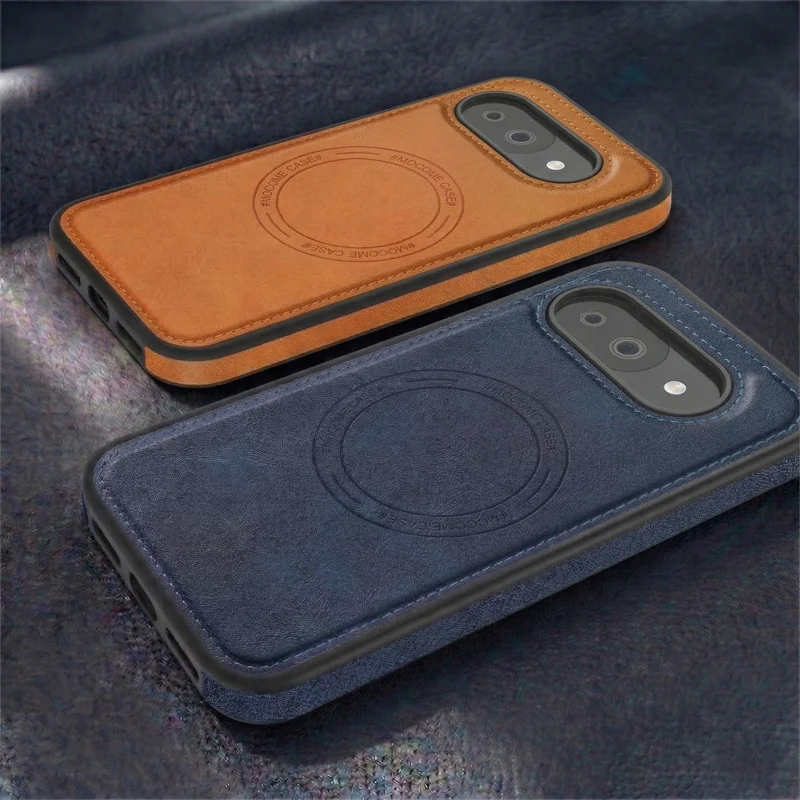 Роскошный магнитный чехол из искусственной кожи в стиле ретро для Google Pixel 10 9 8 Pro XL 10A 9A с поддержкой MagSafe, ударопрочный, мягкий