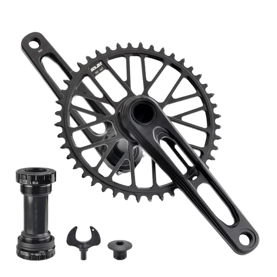 

STLF GOLDIX Ultralight 170/175mm Road Crankset Aluminum Alloy Bicycle BSA BB92 Gravel MTB Cranks with 50-34T for Sram Chainring