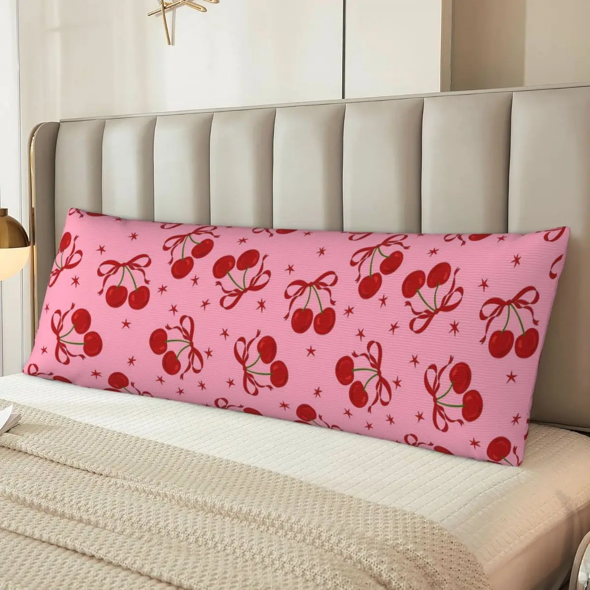 

Вишневая прямоугольная наволочка, чехол для подушки, полиэстер, декор, кровать, домашняя комфортная декоративная подушка