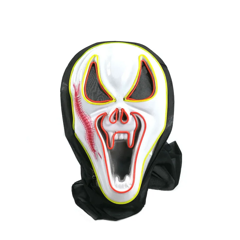 Horror Ghost Full Face Head Cover Mask Carnival Party Supplies Indoor Decorative Props For Adults Cosplay Glowing In Dark