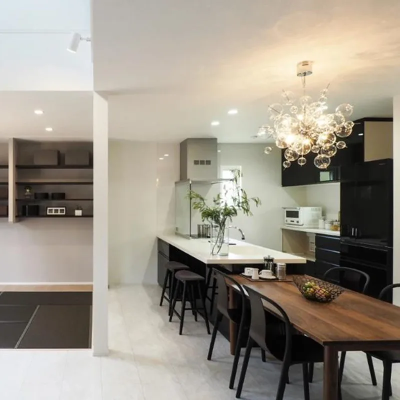 

Sea Urchin sputnik chandelier Nordic LED glass Pendant Lamp bedroom staircase hall salon ceiling Creative Designer Light