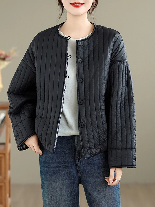 

Женская повседневная хлопковая куртка, легкая теплая весенне-осенняя верхняя одежда, однотонная свободная посадка, длинная свеч на пуговицах