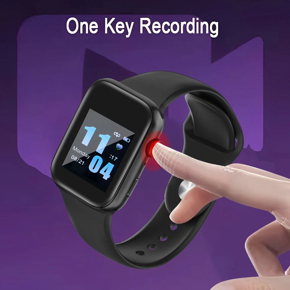 4-256GB Smart Watch 1080P Mini Camera Audio Video Recorder Intelligent High-definition Video Noise Reduce Recording Smart Watch