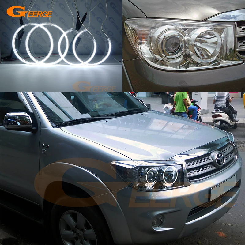 

For Toyota Fortuner 2008 2009 2010 Excellent Ultra Bright Ccfl Angel Eyes Halo Rings Kit Car Accessories