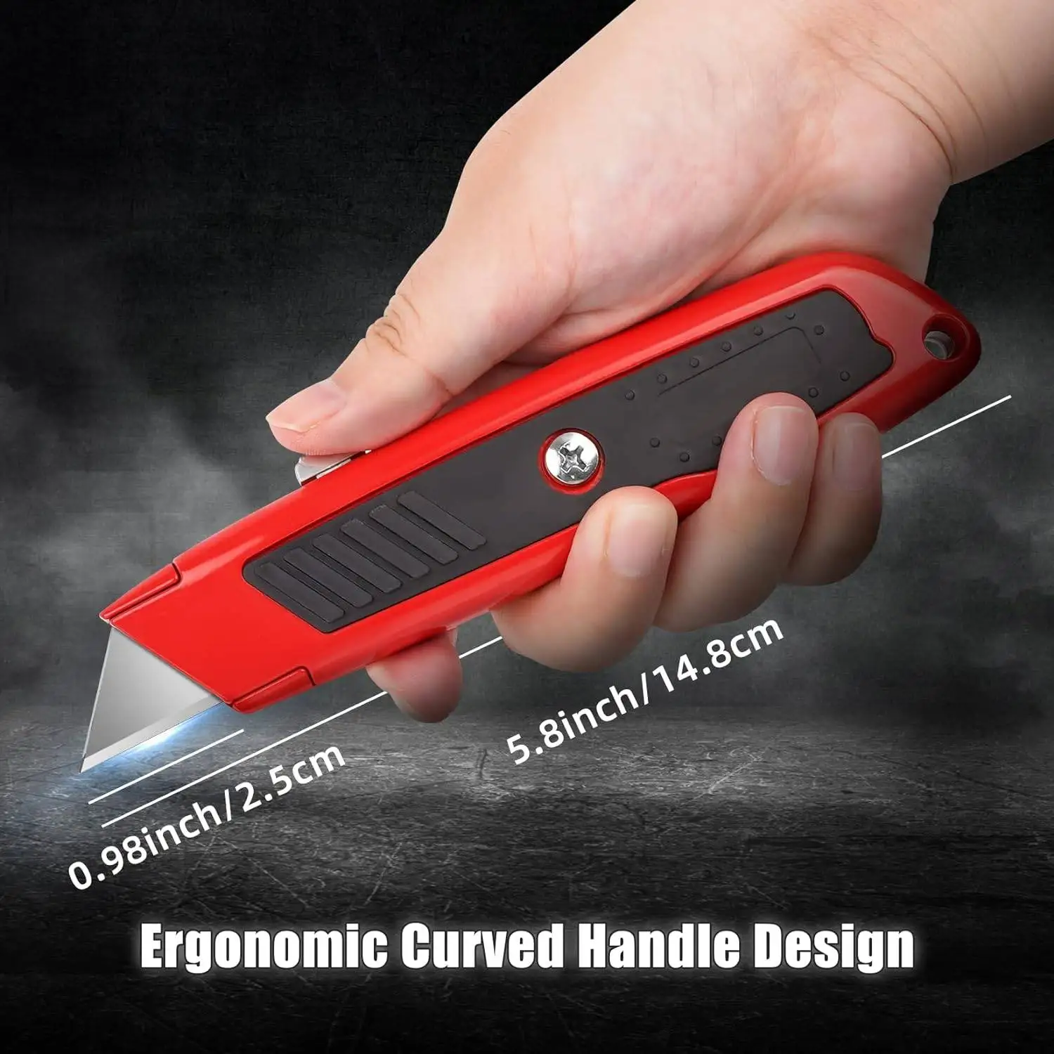 2er-Pack Box Cutter Allzweckmesser, robustes Box Cutter Messer Rasiermesser mit 10 SK5-Klingen, Box Cutter einziehbar