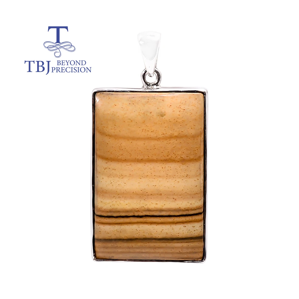 

Handmade Silver Pendant with Natural Jasper March Birthstone Symbol of Strength Courage Wisdom Healing - Luxury Jewelry for Part