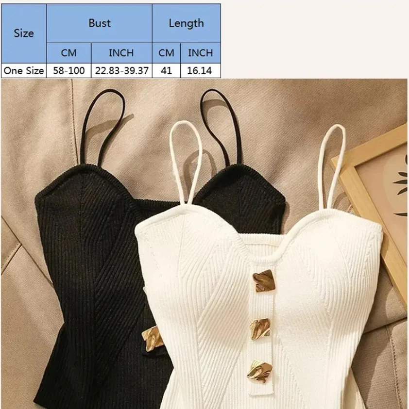 Summer Cross-Knit Suspender Women'S French Style Sexy Beauty Camisole Slim Fit Sleeveless T-Shirt No Chest Pad Short Tank Tops