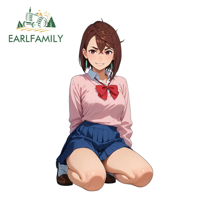 EARLFAMILY Momo Ayase Car Stickers Eye-Catching Amusing Rear Windshield Graphics Decals Vinyl DIY Racing Accessories