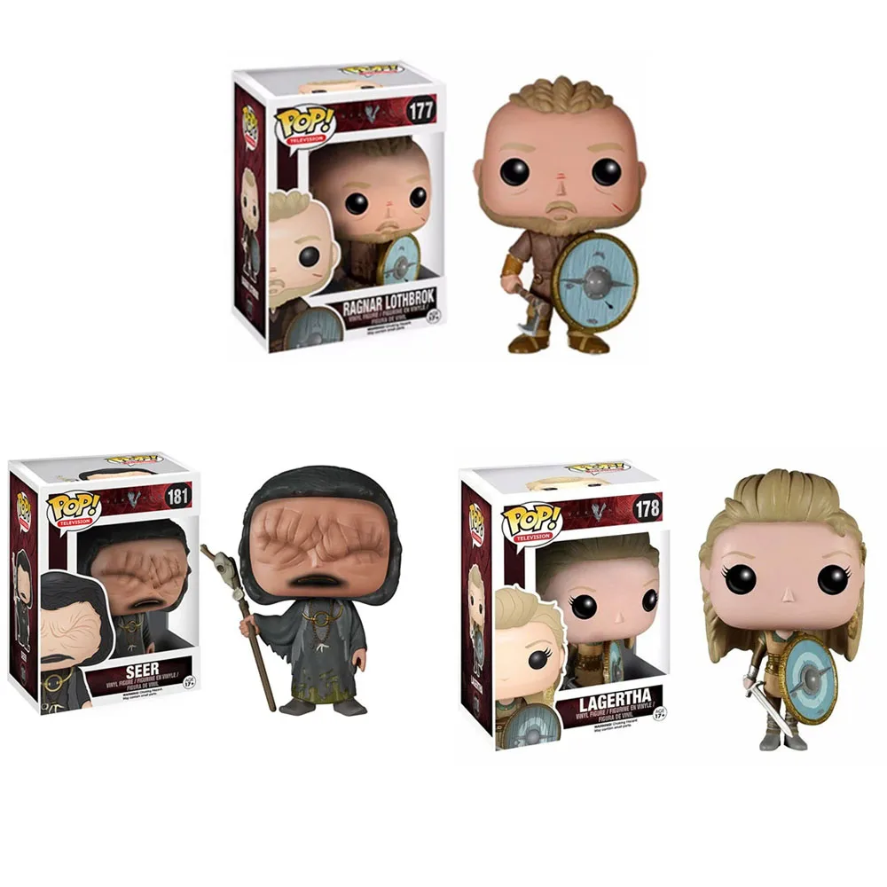 Funko Pop Lothbrok #177 Seer #181 Ragnar Lagertha #178 Television Vinyl Action Figure Toys Dolls Gifts for Children