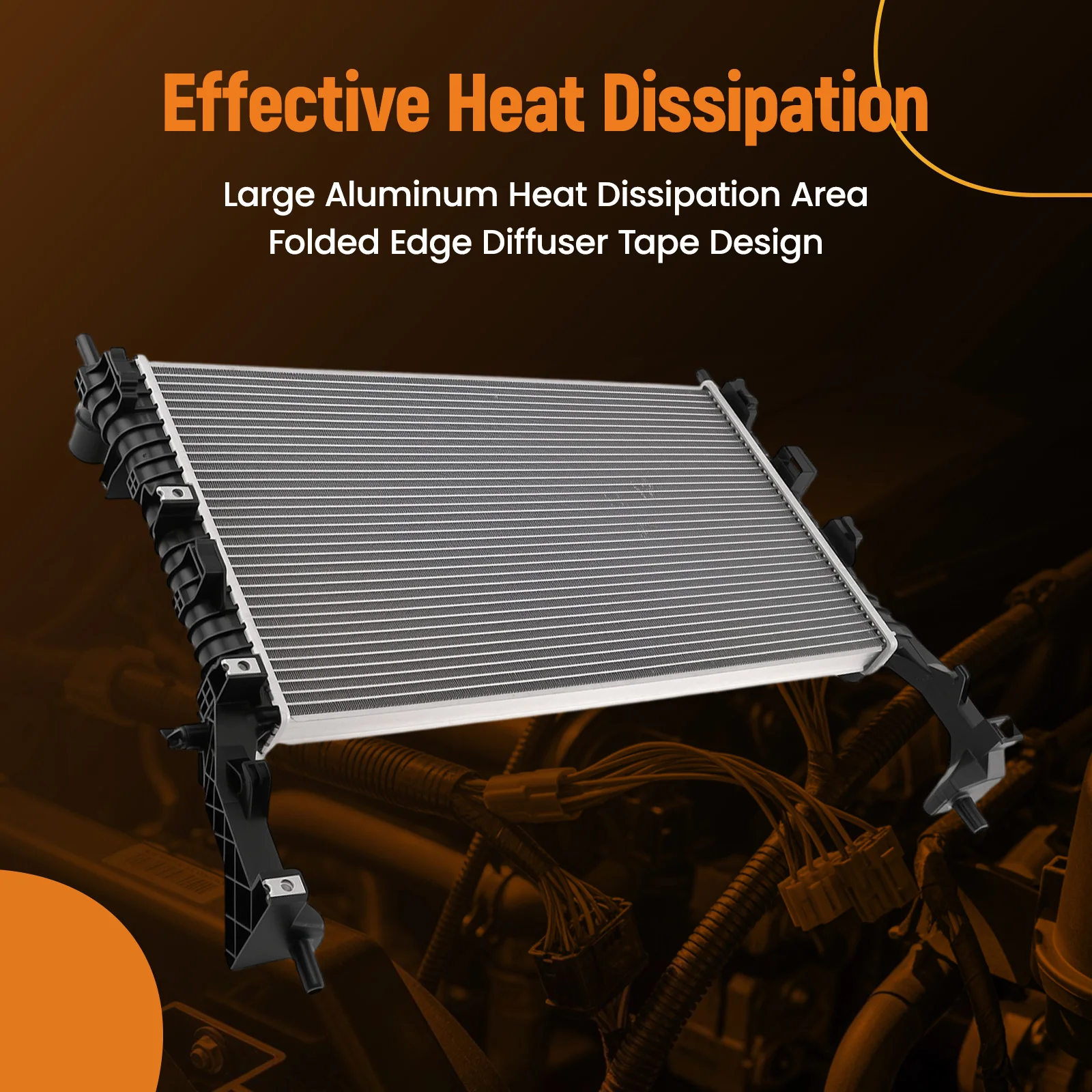 Aluminum Engine Radiator for Ford Mustang 2.3L 2015-2019 13707