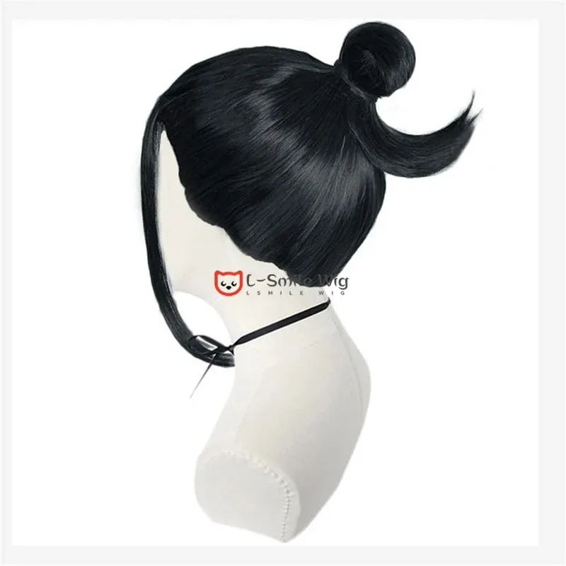 2025 2 أنماط أنيمي سوجورو جيتو كينجاكو الشعر الأسود الاصطناعية حفلة تأثيري الباروكات + غطاء شعر مستعار #6