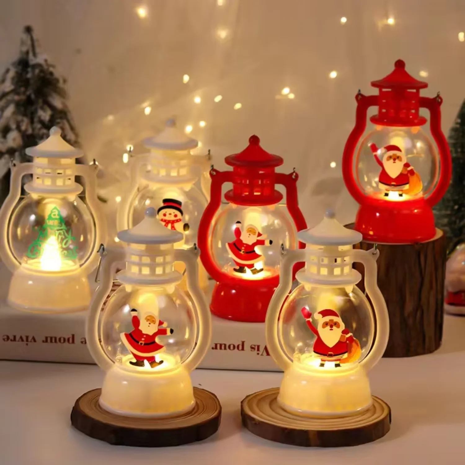 

New design 2023 Christmas Decorative Cake Baking LED Light Children's Portable Small Lantern Night Light for Christmas