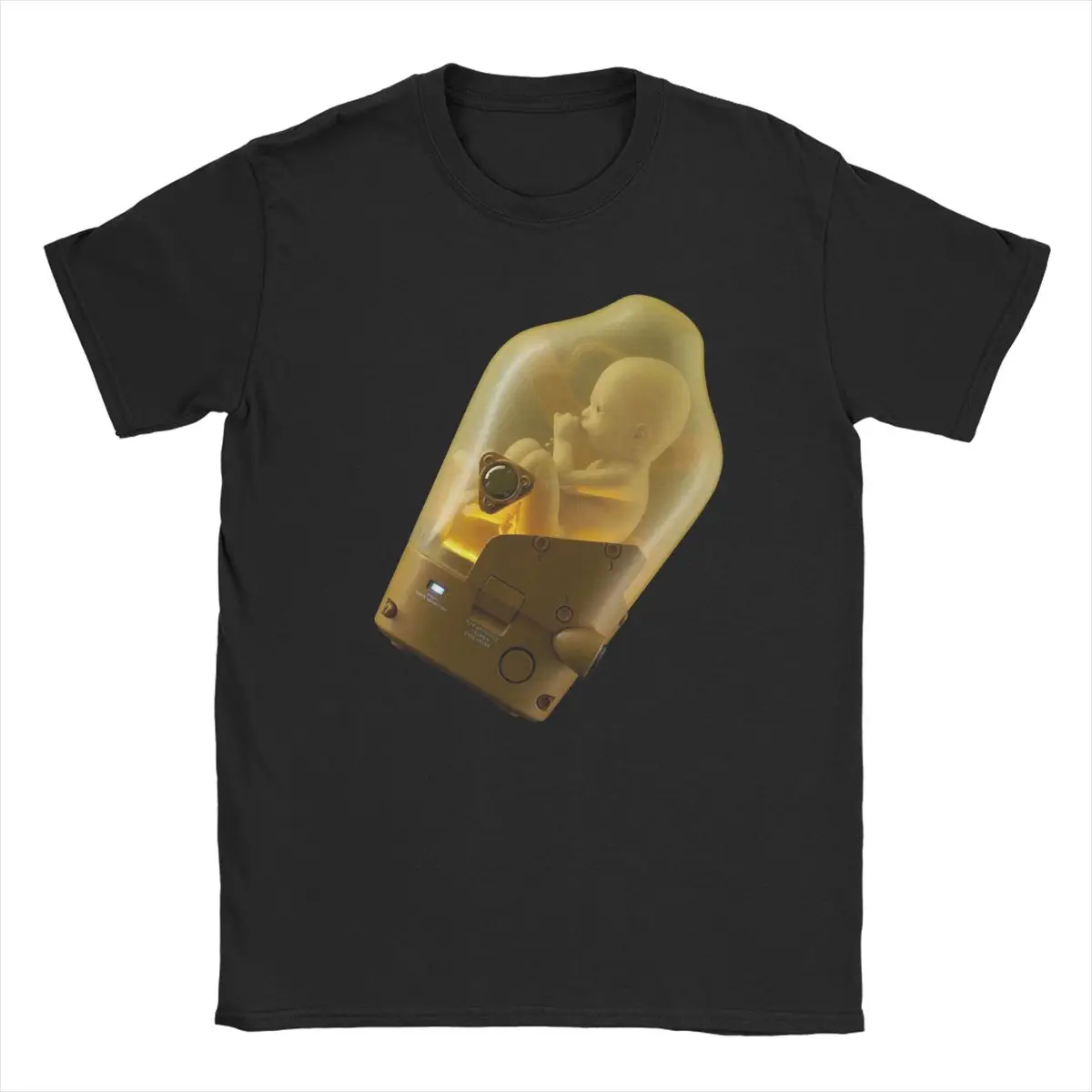 Men T-Shirts Death Stranding BB Pod Vintage Cotton Tees Short Sleeve Video Games T Shirts Crewneck Tops Birthday Gift