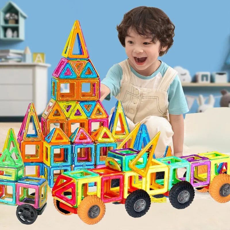 Magneti Giocattoli per bambini Grandi dimensioni Plus Blocchi magnetici per bambini Designer Costruttore Set Giocattoli per ragazzi Ragazze Bambini