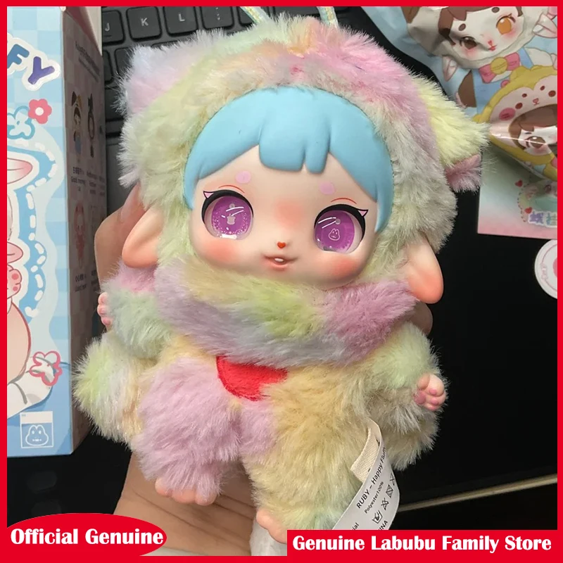 

Original Ruby Happy Fluffy Blind Box Cute Doll Action Figure Vinyl Doll Mystery Box Bag Decoration Pendant Birthday Toy Gift