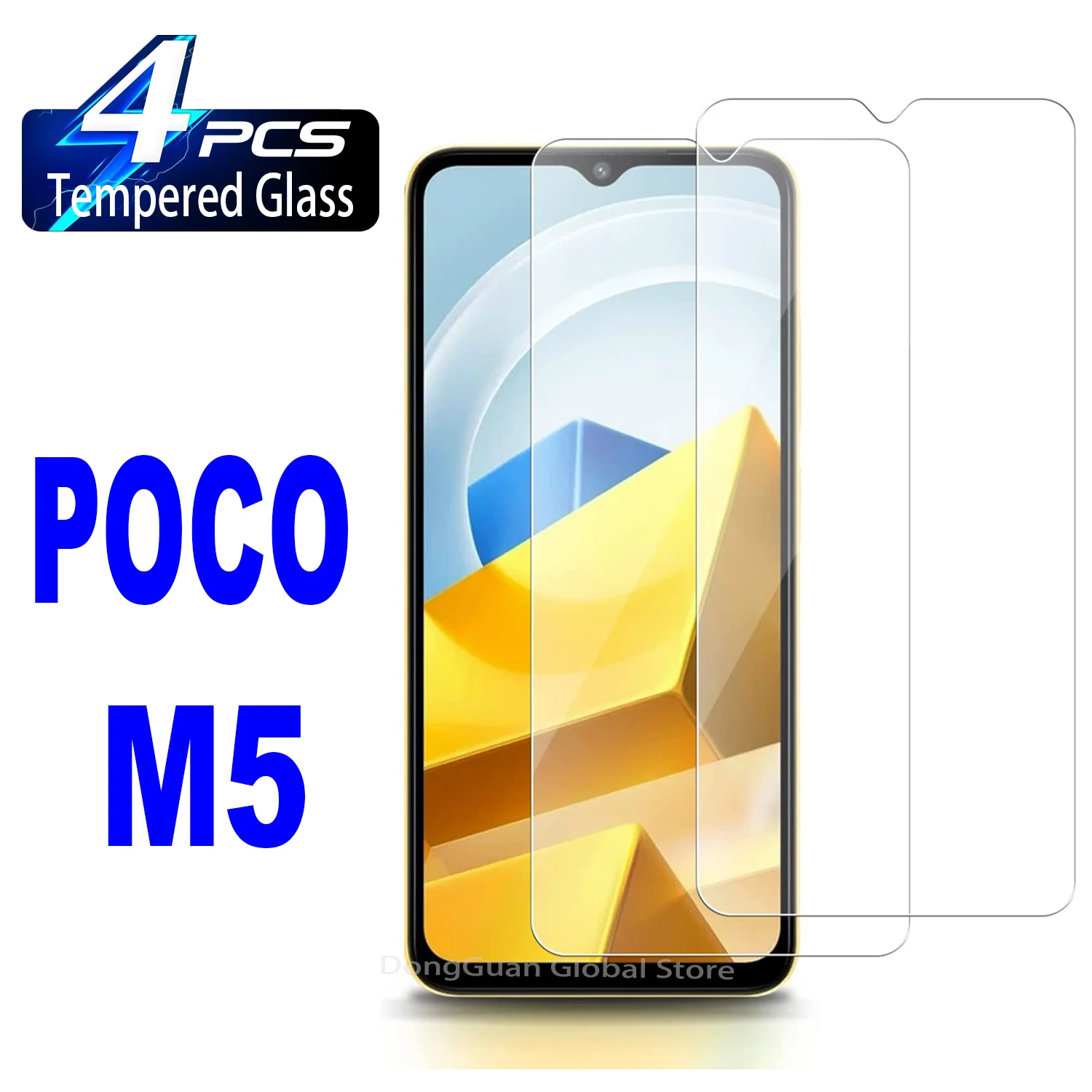 2/4Pcs Gehard Glas Voor Poco M5 Screen Protector Glas Film