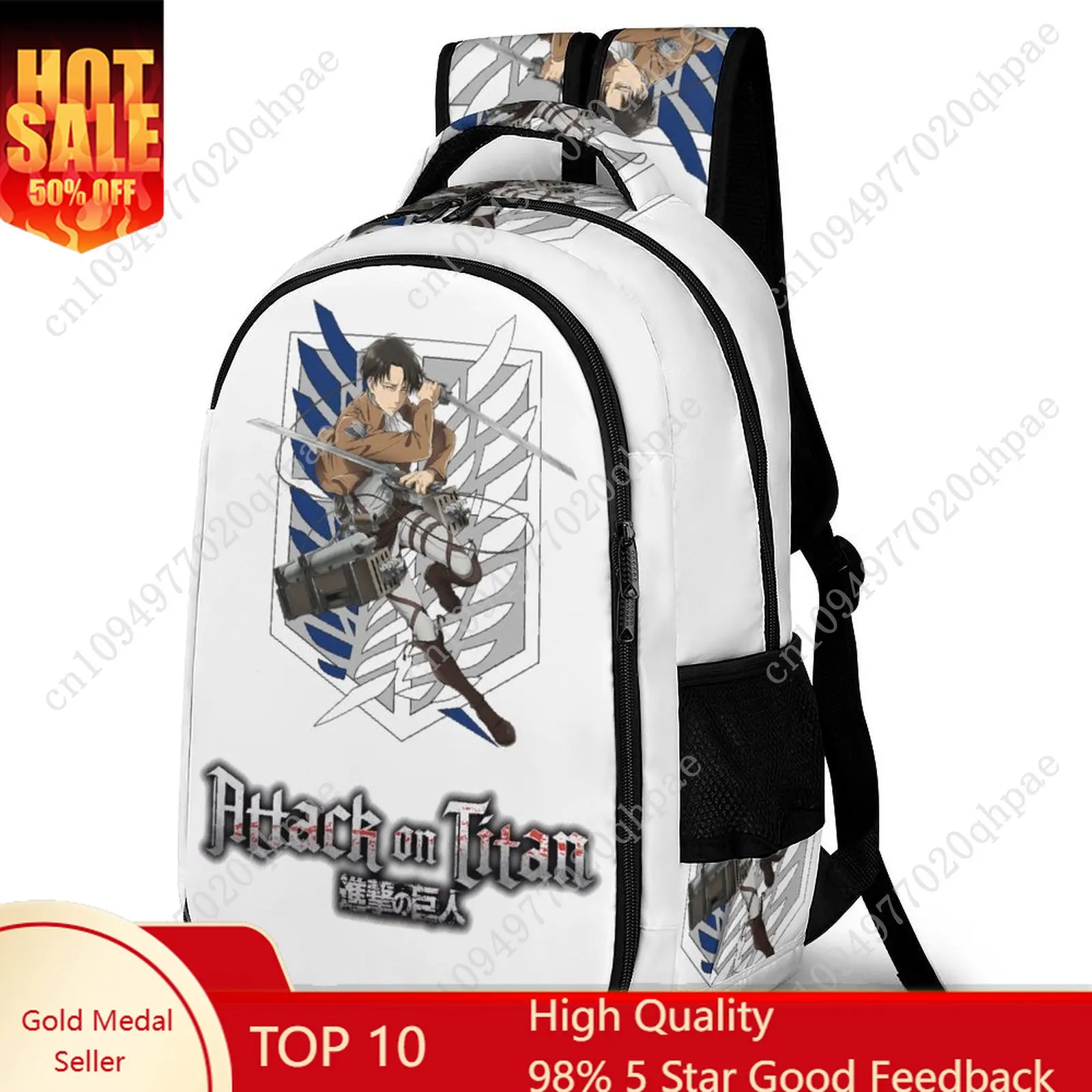 

Детский школьный рюкзак Attack on Titan для мальчиков и девочек, высококачественный, вместительный, для путешествий и бизнеса, с карманами, настраиваемый, персонализированный подарок