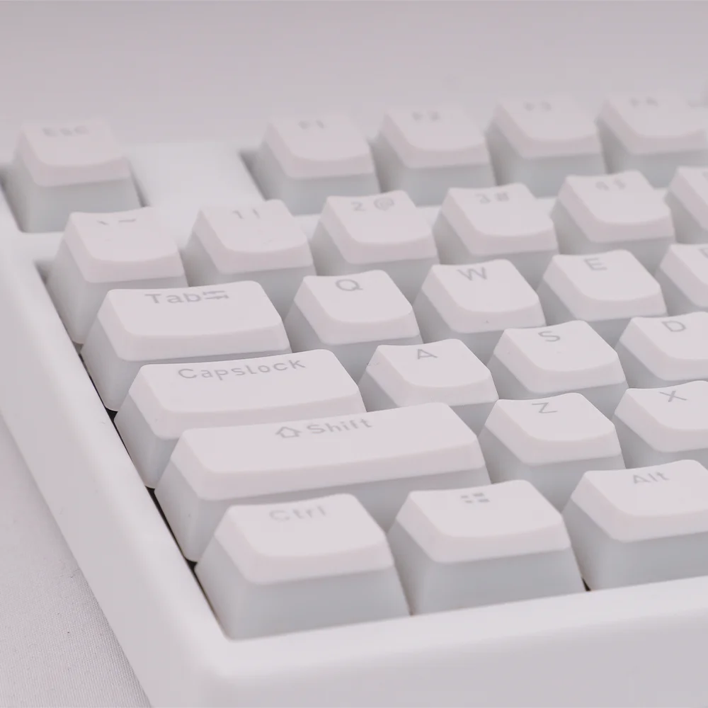 

129 Keys PBT Pudding Keycaps OEM Height White Backlight for Mechanical Keyboard AULA F75 Ajazz Anne Pro 2 Game PC