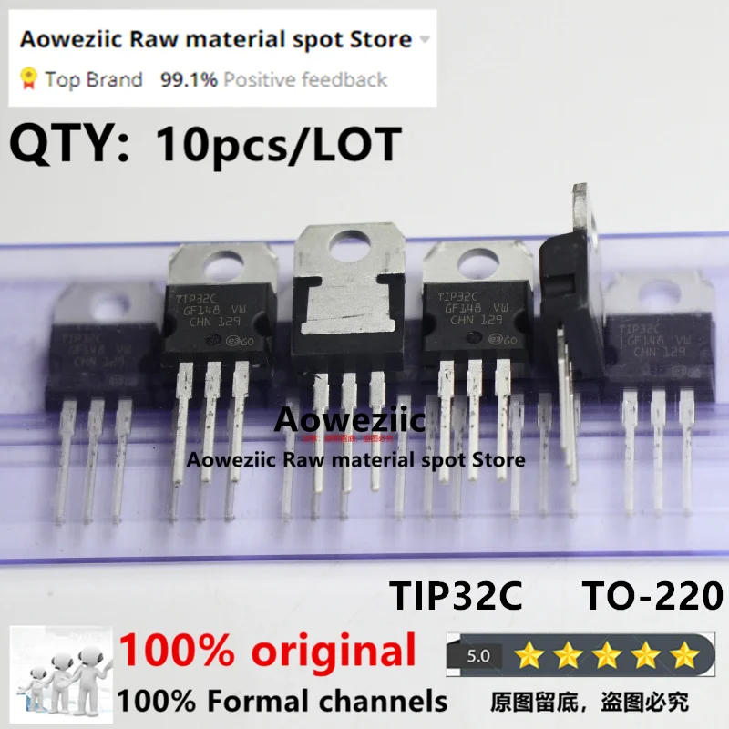 Aoweziic-Transistor Original importado, 2018 + 100, TIP31C, TIP31, TIP32C, TIP32 a-220, darington, 3A, 100V