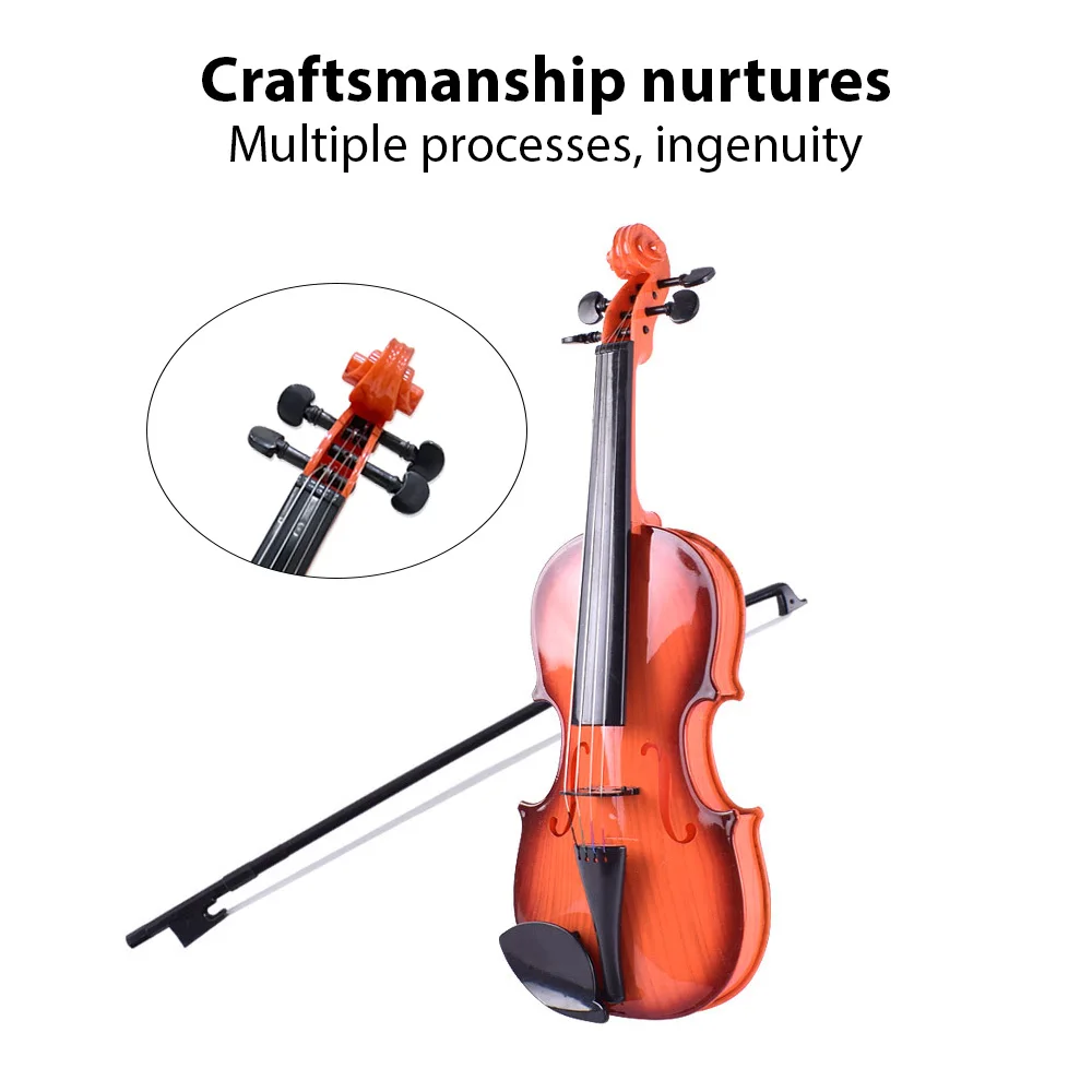 Simulated Violin Music Practice Violin Exquisite Workmanship Performance Props Gifts Adjustable Strings for Beginners Violin Kit