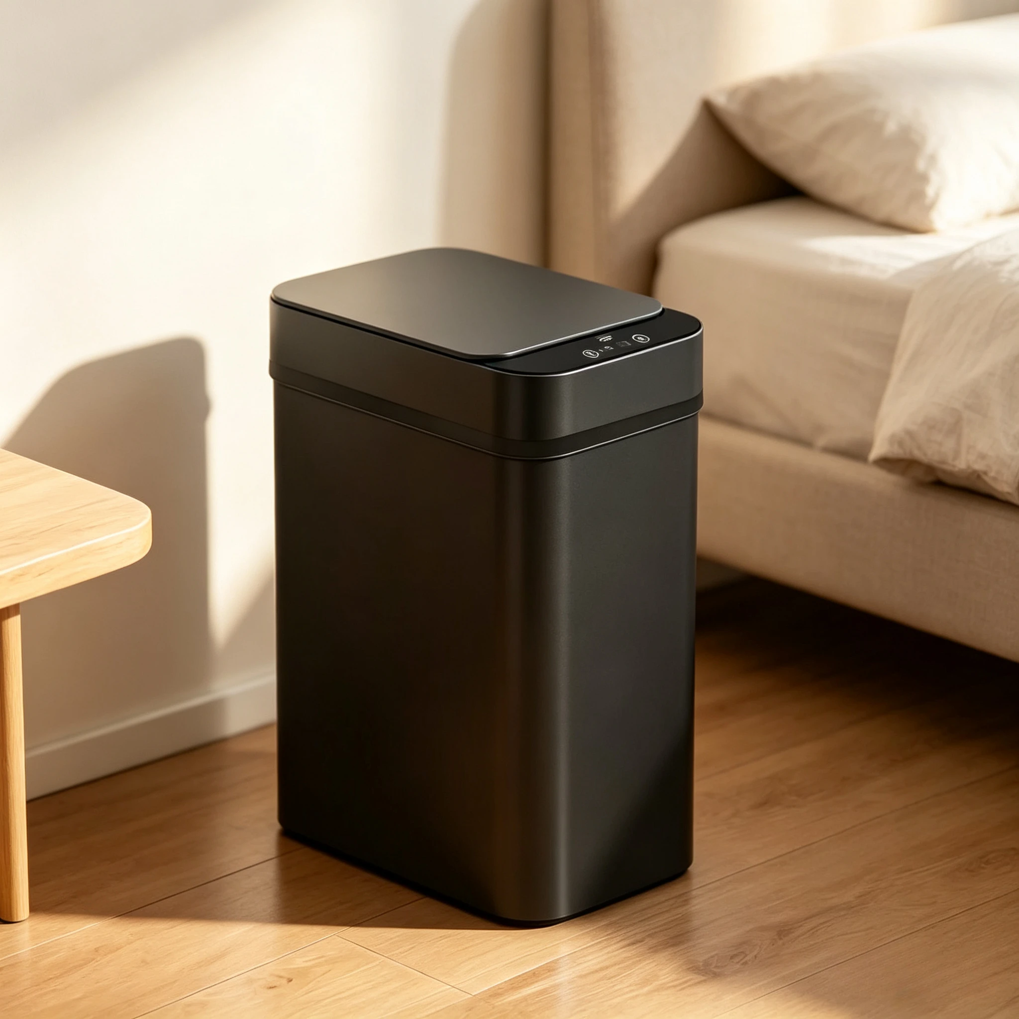 Smart Home Junkie - Black Touchless Smart Trash Can Motion