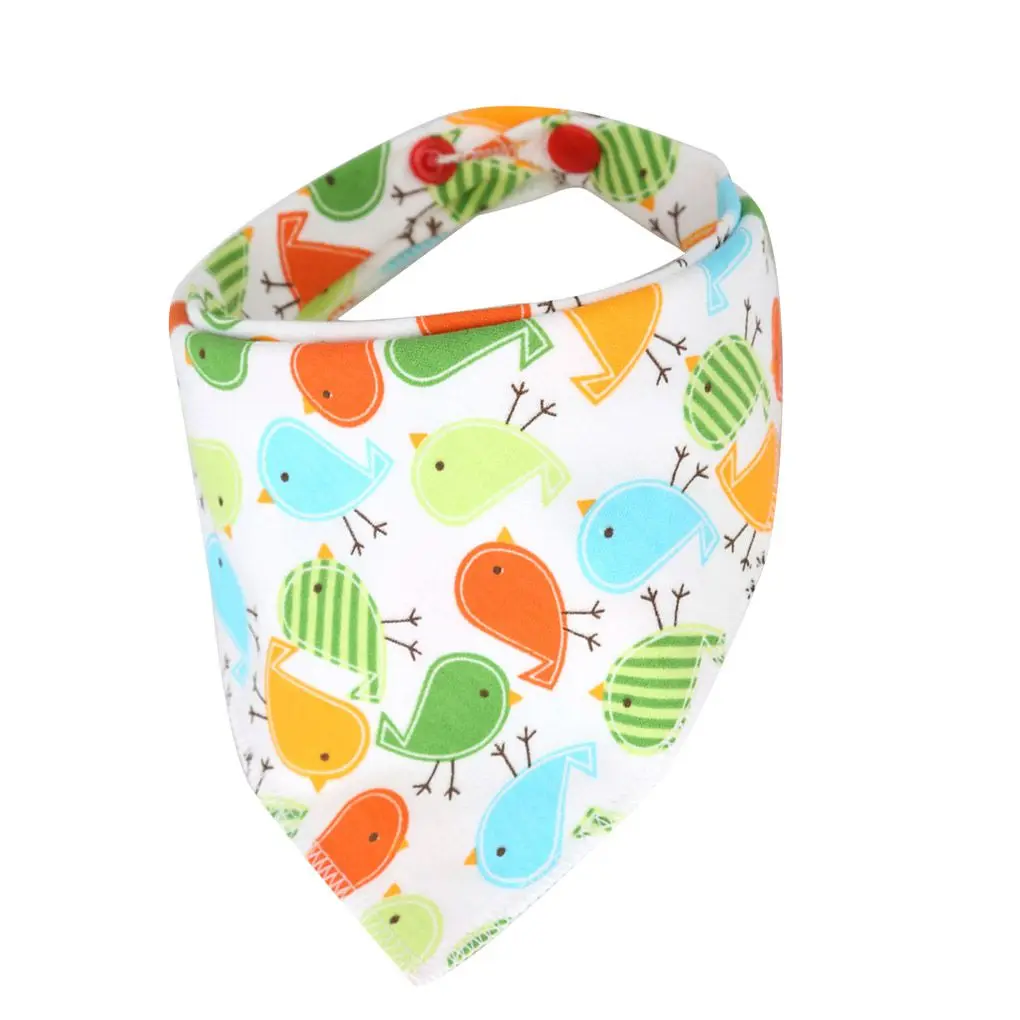 Cotton Baby Kids Handkerchief Infant Soft Drooling Saliva Towel Reusable Toddler Cartoon Printed Bib