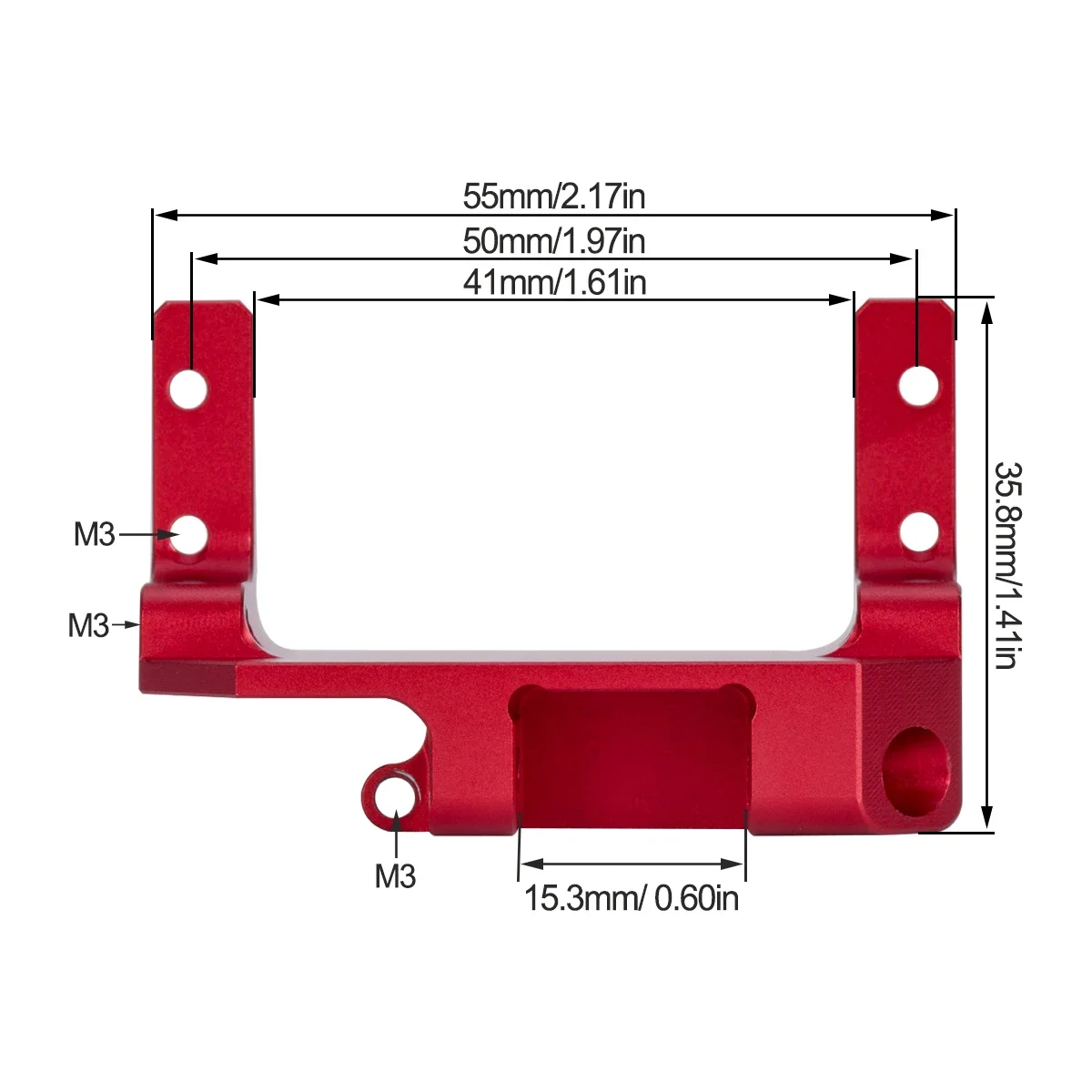 CNC aluminiowa podstawa uchwyt mocujący serwo AR45P do 1/10 RC Crawler SCX10 III części zamienne osi portalowej